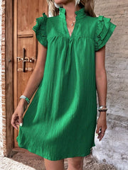 Seraphina | Flowing Ruffle Mini Dress – Feminine Elegance for Warm Days
