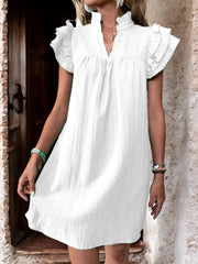 Seraphina | Flowing Ruffle Mini Dress – Feminine Elegance for Warm Days
