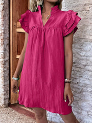 Seraphina | Flowing Ruffle Mini Dress – Feminine Elegance for Warm Days