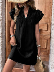 Seraphina | Flowing Ruffle Mini Dress – Feminine Elegance for Warm Days
