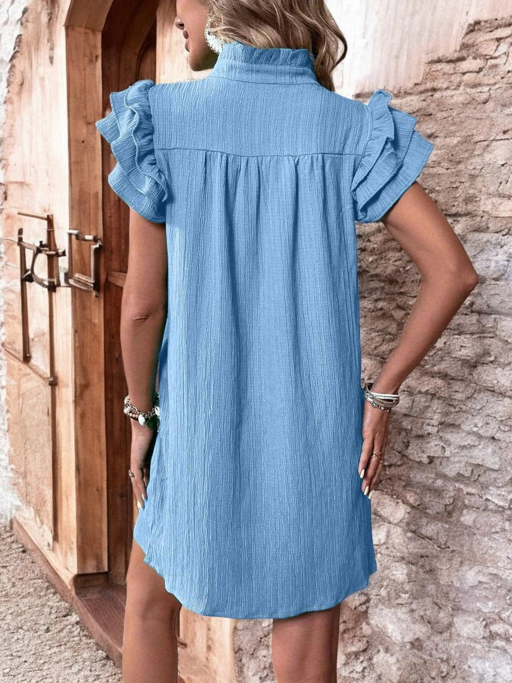 Seraphina | Flowing Ruffle Mini Dress – Feminine Elegance for Warm Days