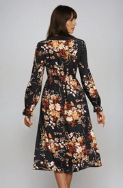 Trendy | Notched Neck Midi Dress – Refined Elegance for Every Occasion