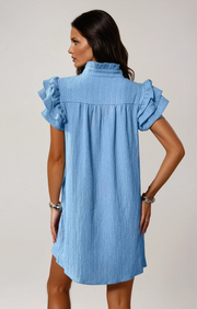 Seraphina | Flowing Ruffle Mini Dress – Feminine Elegance for Warm Days