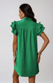 Seraphina | Flowing Ruffle Mini Dress – Feminine Elegance for Warm Days
