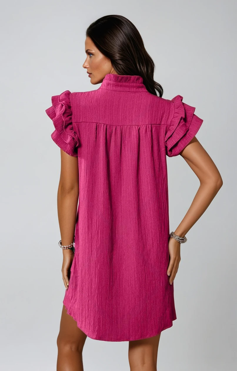 Seraphina | Flowing Ruffle Mini Dress – Feminine Elegance for Warm Days