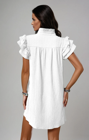 Seraphina | Flowing Ruffle Mini Dress – Feminine Elegance for Warm Days