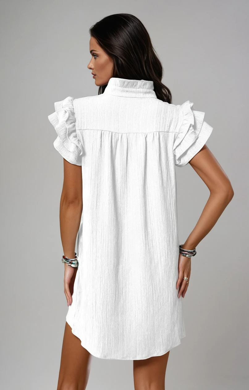 Seraphina | Flowing Ruffle Mini Dress – Feminine Elegance for Warm Days